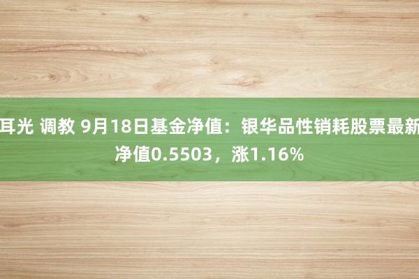 耳光 调教 9月18日基金净值：银华品性销耗股票最新净值0.5503，涨1.16%