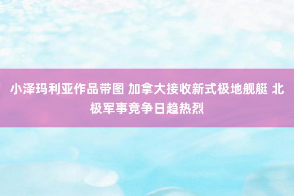 小泽玛利亚作品带图 加拿大接收新式极地舰艇 北极军事竞争日趋热烈