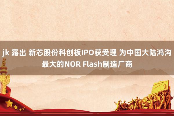 jk 露出 新芯股份科创板IPO获受理 为中国大陆鸿沟最大的NOR Flash制造厂商