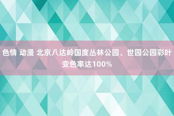 色情 动漫 北京八达岭国度丛林公园、世园公园彩叶变色率达100%