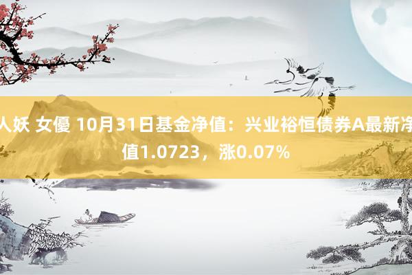 人妖 女優 10月31日基金净值：兴业裕恒债券A最新净值1.0723，涨0.07%