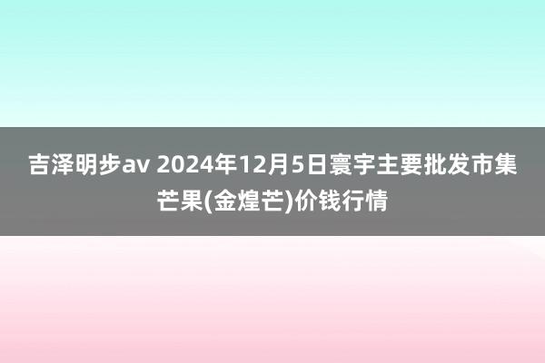 吉泽明步av 2024年12月5日寰宇主要批发市集芒果(金煌芒)价钱行情