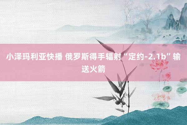 小泽玛利亚快播 俄罗斯得手辐射“定约-2.1b”输送火箭