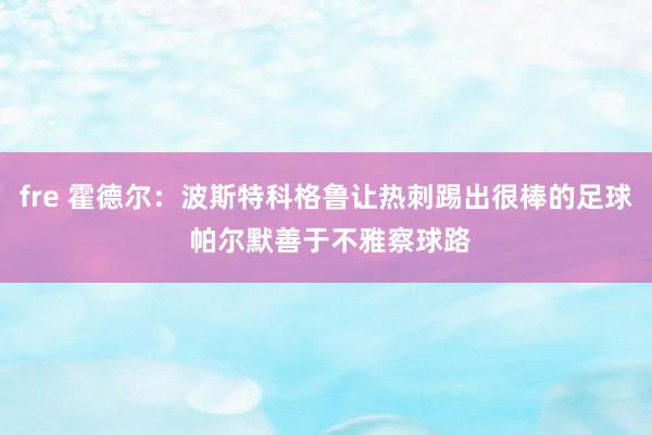 fre 霍德尔：波斯特科格鲁让热刺踢出很棒的足球 帕尔默善于不雅察球路