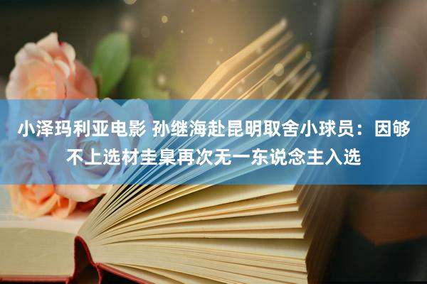 小泽玛利亚电影 孙继海赴昆明取舍小球员：因够不上选材圭臬再次无一东说念主入选