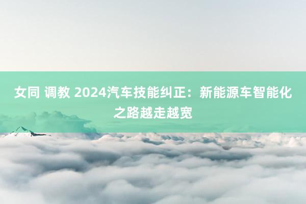 女同 调教 2024汽车技能纠正：新能源车智能化之路越走越宽