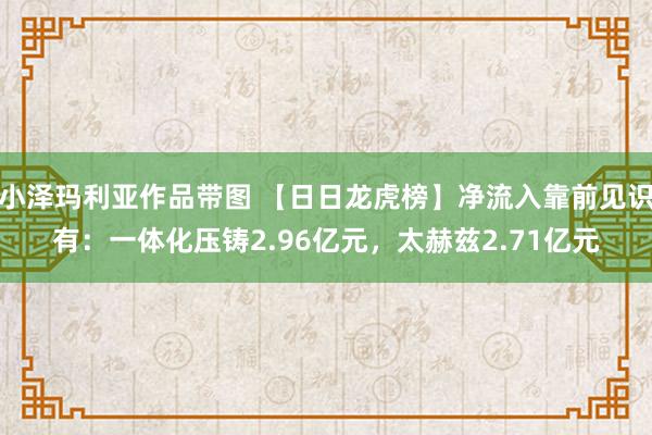 小泽玛利亚作品带图 【日日龙虎榜】净流入靠前见识有：一体化压铸2.96亿元，太赫兹2.71亿元