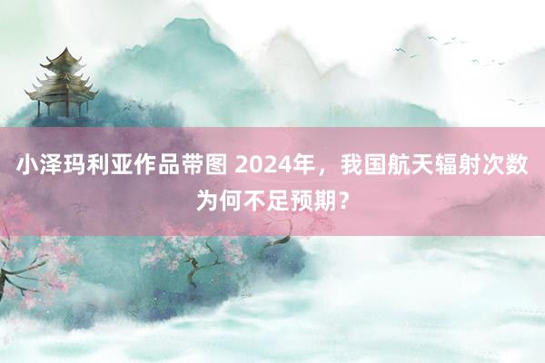 小泽玛利亚作品带图 2024年，我国航天辐射次数为何不足预期？