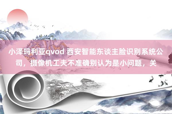 小泽玛利亚qvod 西安智能东谈主脸识别系统公司，摄像机工夫不准确别认为是小问题，关