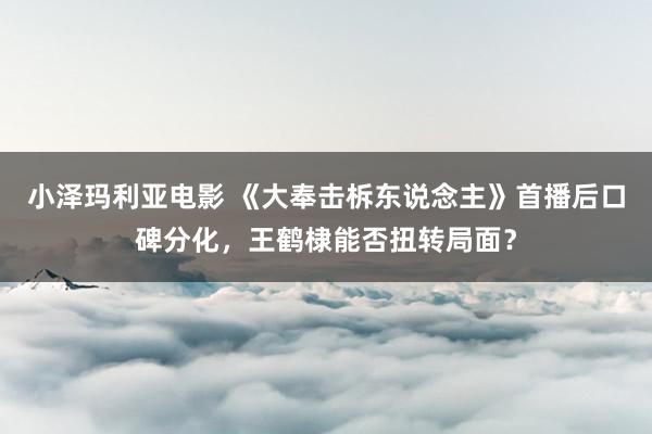 小泽玛利亚电影 《大奉击柝东说念主》首播后口碑分化，王鹤棣能否扭转局面？