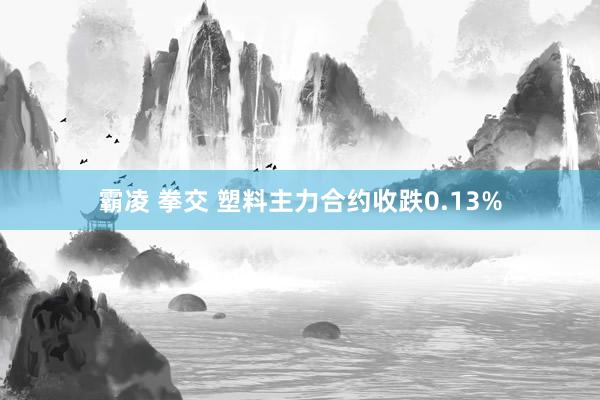 霸凌 拳交 塑料主力合约收跌0.13%