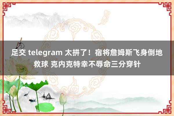 足交 telegram 太拼了！宿将詹姆斯飞身倒地救球 克内克特幸不辱命三分穿针